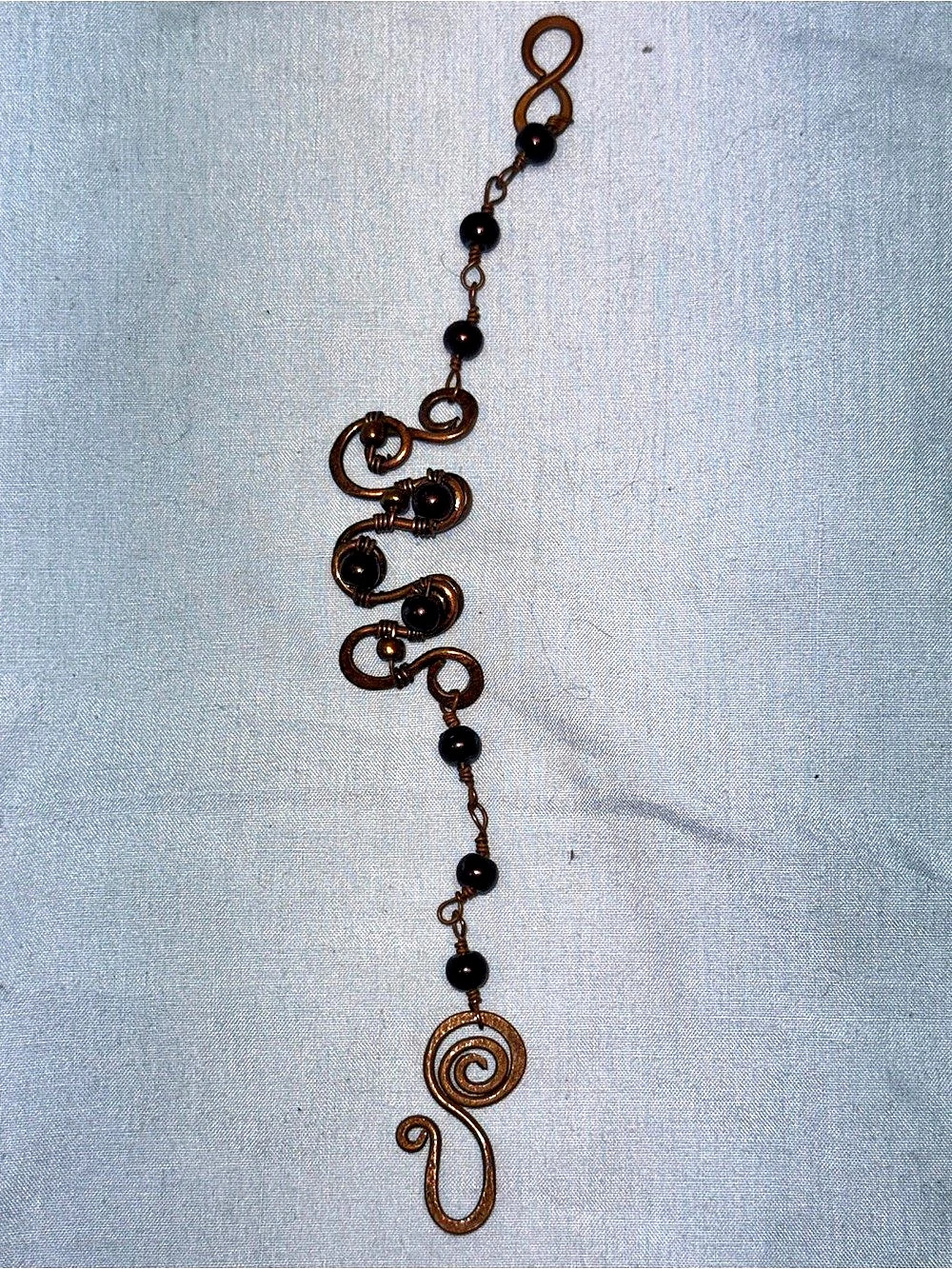 Bronze-Tone Chain Bracelet Handmade